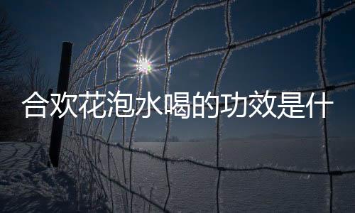 合欢花泡水喝的功效是什么